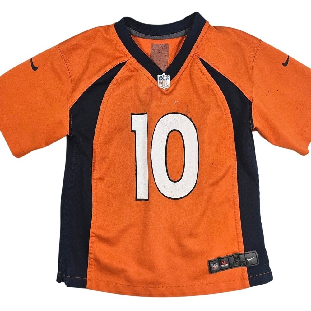 Nike Denver Broncos NFL Jersey Youth Medium Orange Navy Blue Number 10 Football